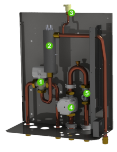 Image montrant l'intérieur d'un hydromodule Wallpac